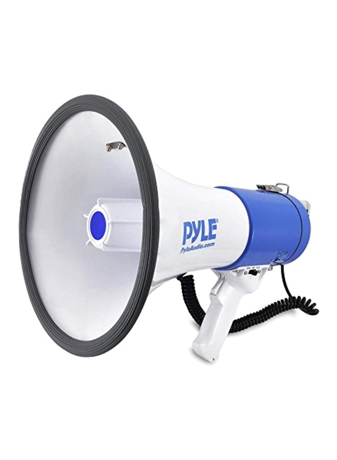 Megaphone Speaker Bullhorn With Built In Siren PMP50 White/Blue