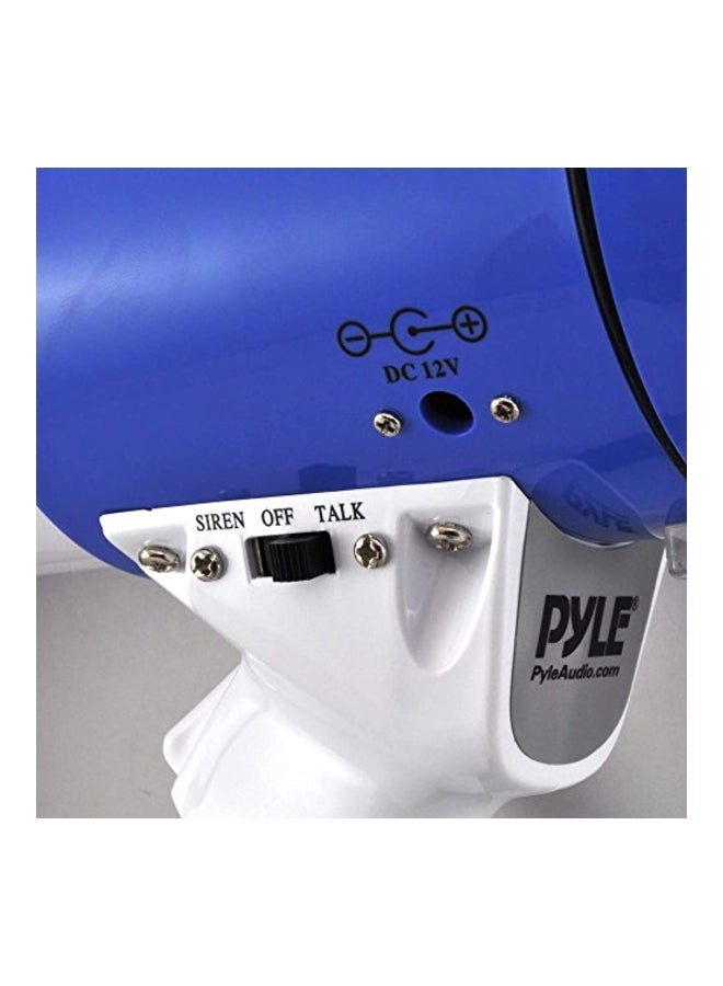 Megaphone Speaker Bullhorn With Built In Siren PMP50 White/Blue