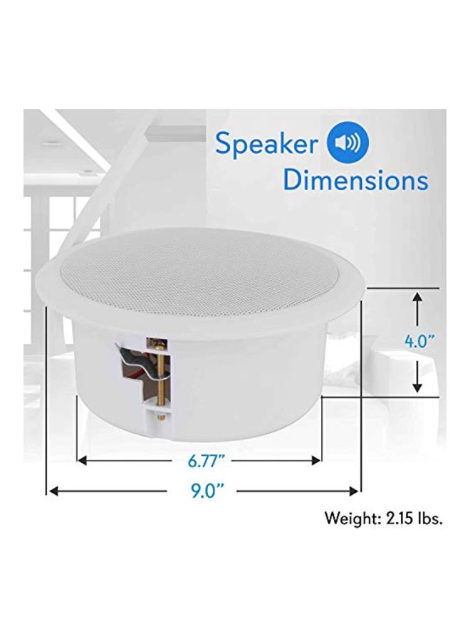 Pyle - Ceiling Wall Mount Speaker System PDICS6 White - Image 1