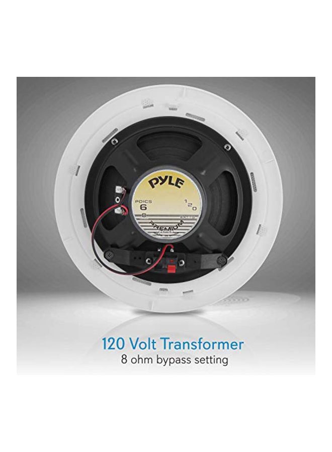 Pyle - Ceiling Wall Mount Speaker System PDICS6 White - Image 1