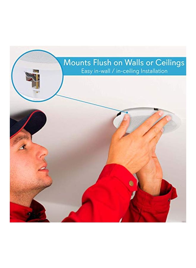Pyle - Ceiling Wall Mount Speaker System PDICS6 White - Image 1