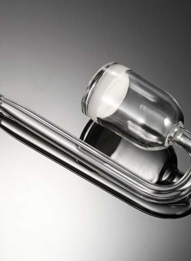 Glass CO2 Diffuser U Shaped Fish Aquarium Accessory Clear 10.5x3x7.5cm