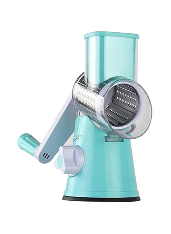 Generic - Fruit Manual Vegetable Cutter Multifunctional Round Mandoline Slicer Turqoise/Silver 26x12.7x24cm - Image 1