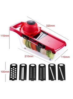 Grater Vegetable Cutter Multifunctional Slicer Carrot Grater Potato Cutter Red/Black 32x11x11centimeter - v1559303891/N25486991A_3