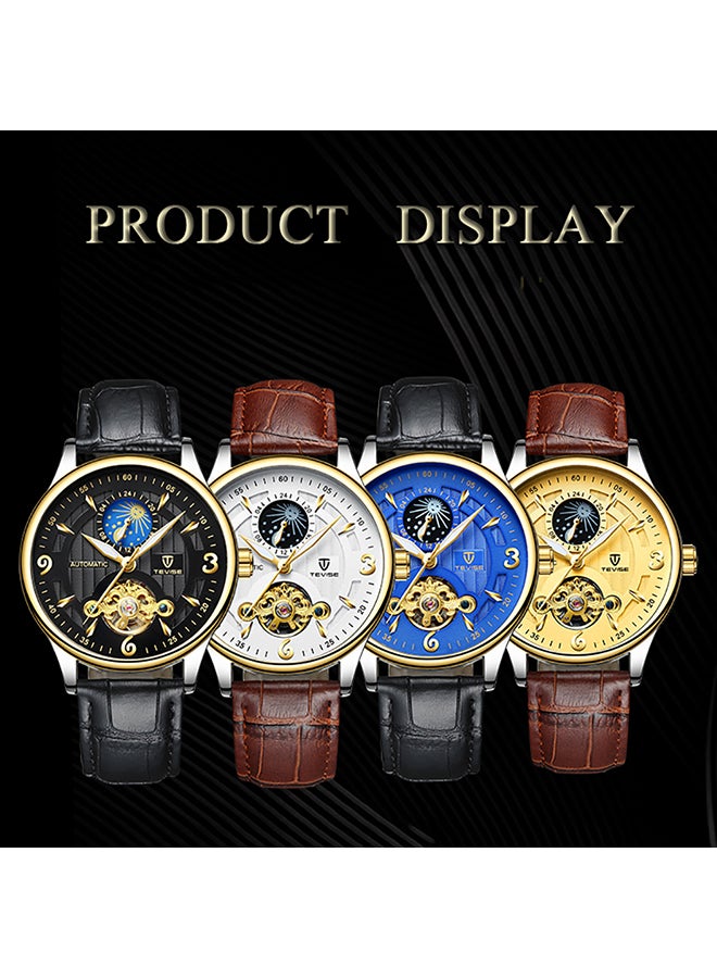 Tevise Men's Leather Band Chronograph Wrist Watch - Image 2