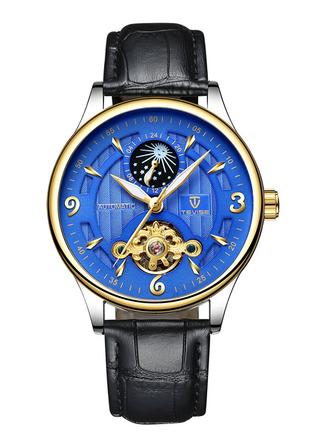 Tevise Men's Leather Band Chronograph Wrist Watch - Image 1