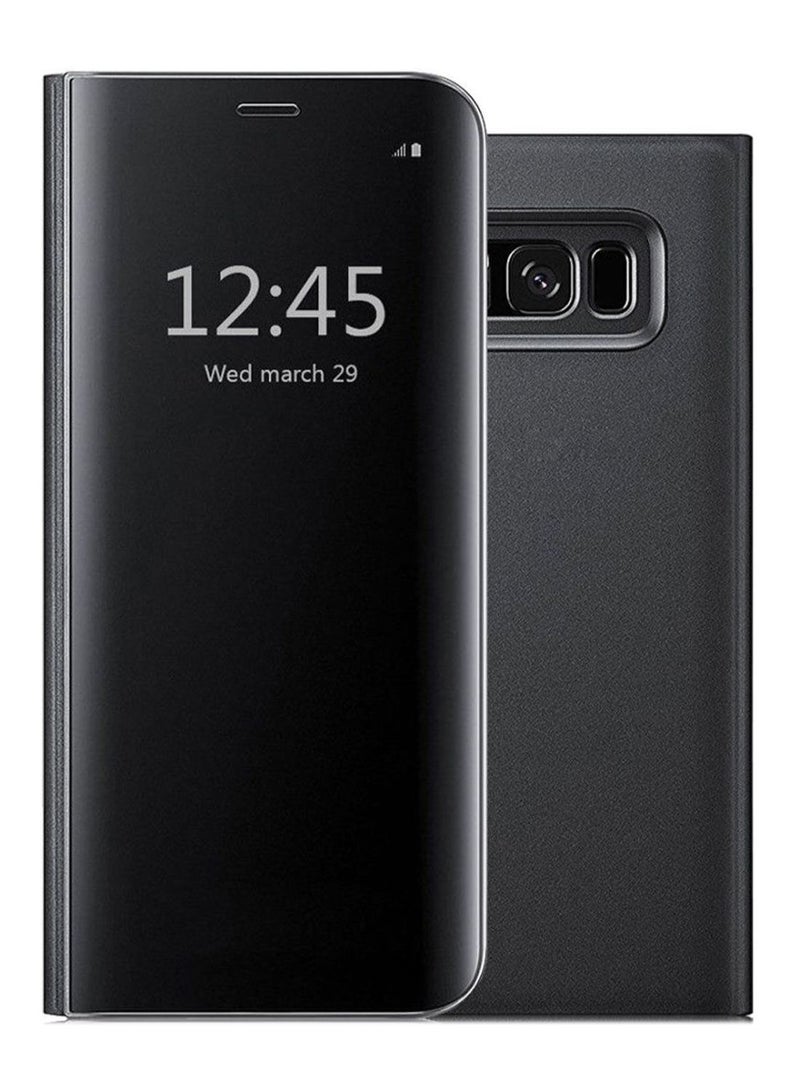 Touch Mirror Folding Stand Flip Case Cover For Samsung Galaxy S8 Plus Black - Image 1