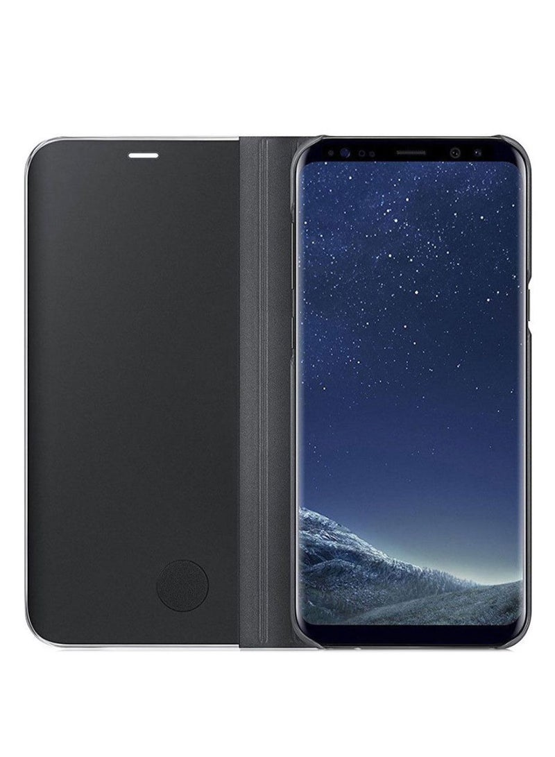 Touch Mirror Folding Stand Flip Case Cover For Samsung Galaxy S8 Plus Black - Image 2