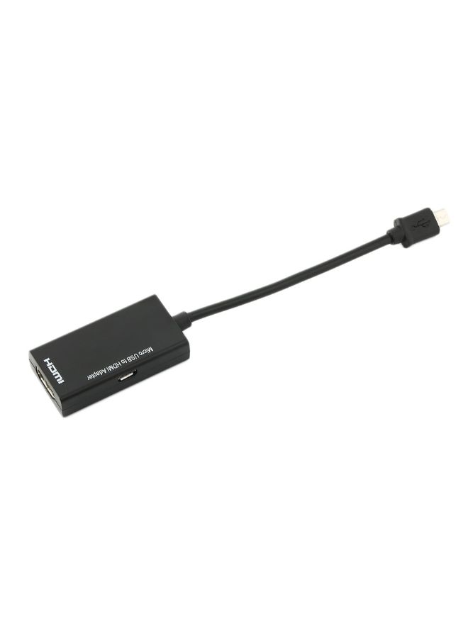 Display Port Micro USB To HDMI Adapter Cable Black  - Image 3