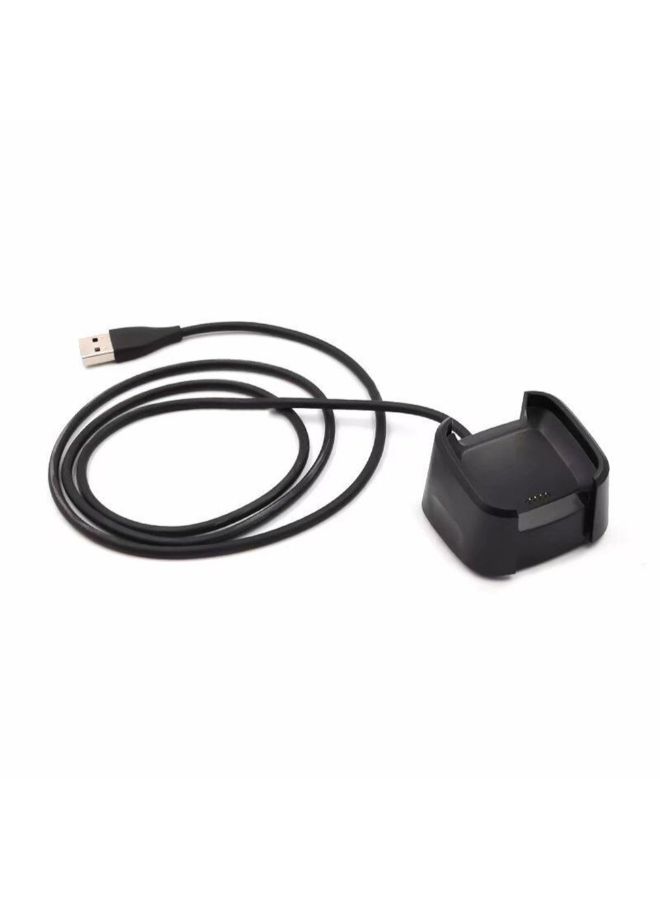 كابل شحن ونقل بيانات بمنفذ USB لساعة يد فيتبيت فيرسا أسود - Image 4