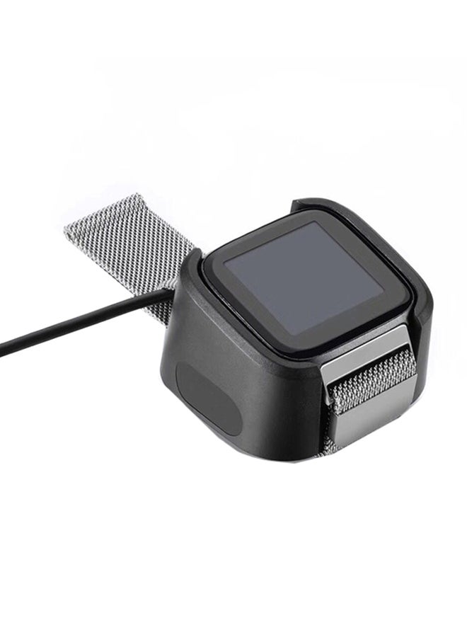 كابل شحن ونقل بيانات بمنفذ USB لساعة يد فيتبيت فيرسا أسود - Image 1