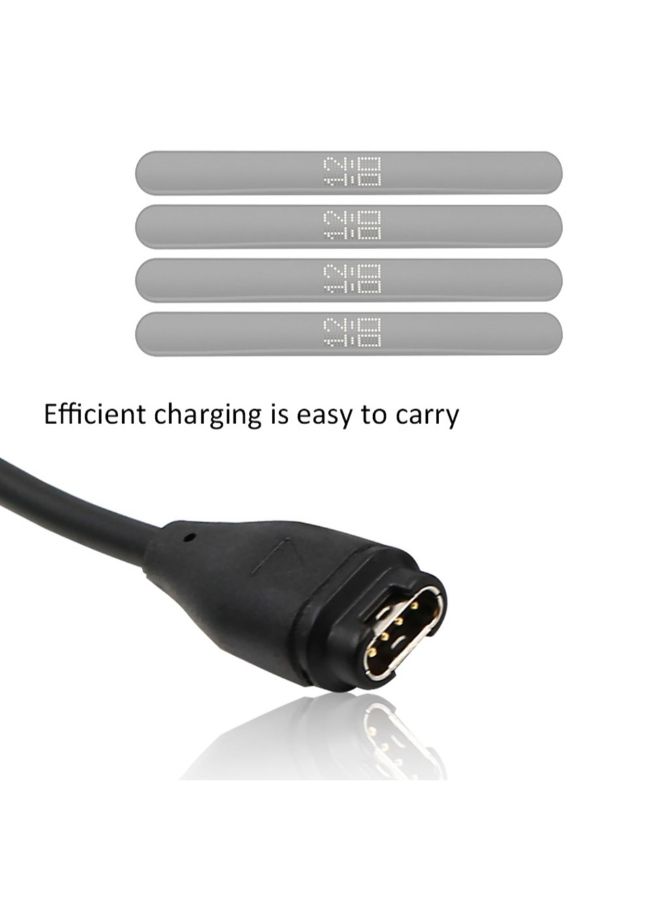 كابل لمزامنة البيانات والشحن السريع لساعة جارمين فينيكس 5/5S أسود - Image 4