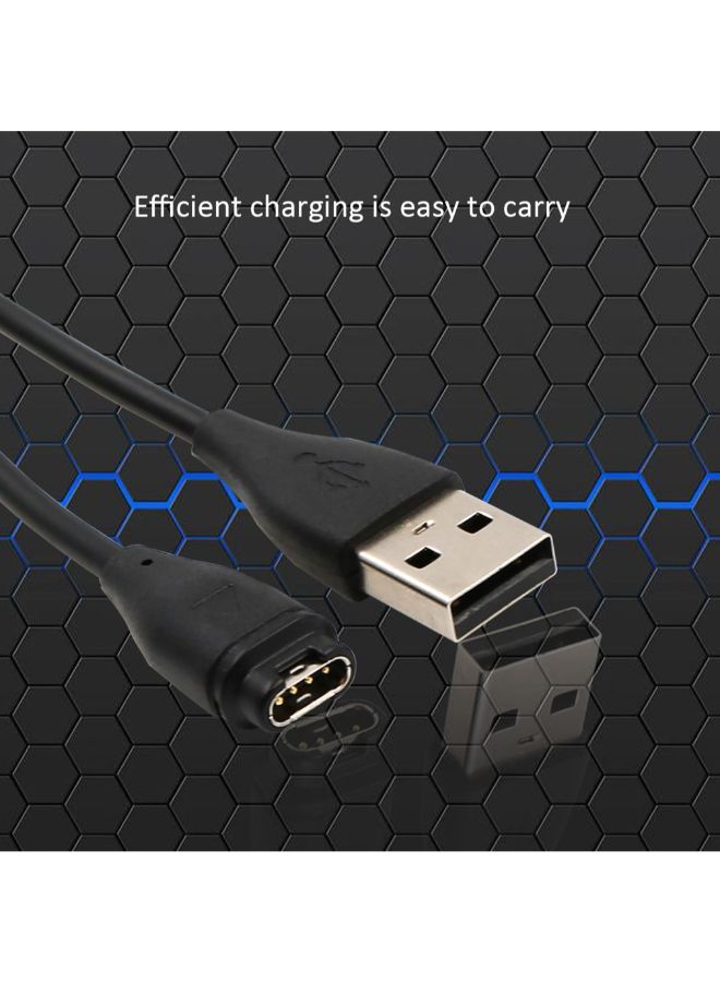 كابل لمزامنة البيانات والشحن السريع لساعة جارمين فينيكس 5/5S أسود - Image 5