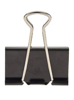 Elephant 12-Piece Binder Clip Set Black/Silver 