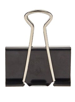Elephant 12-Piece Binder Clip Set Black/Silver 