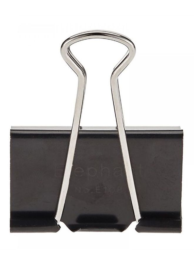 طقم مشبك ربط مكون من 12 قطعة أسود/فضي