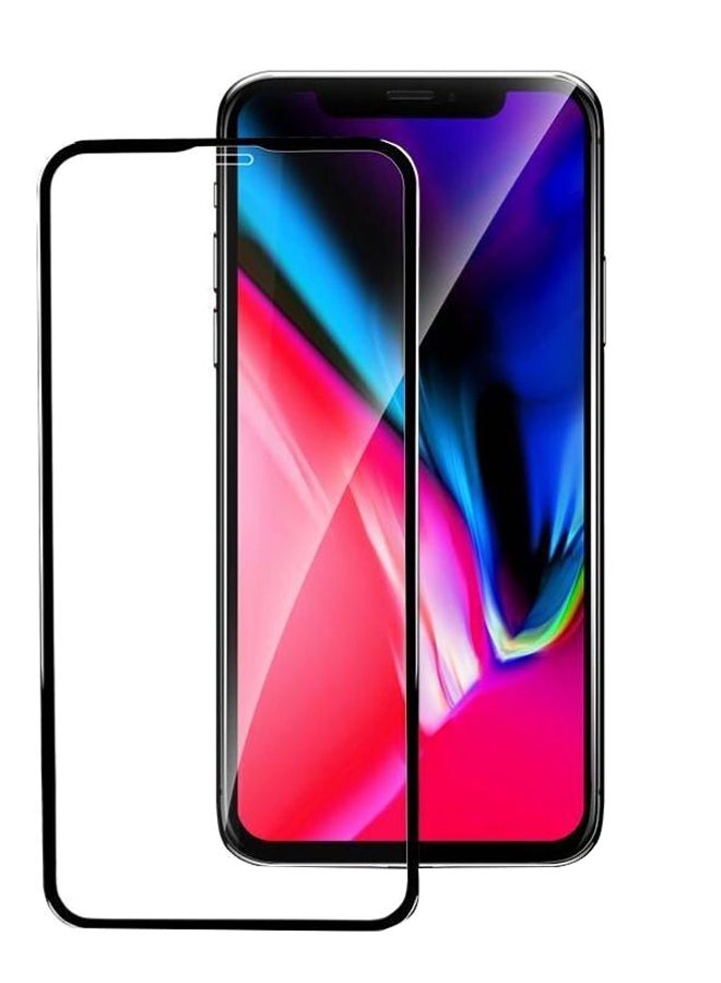 إكس ليفيل لاصقة حماية للشاشة من الزجاج المقوى لهاتف أبل آيفون X ماكس مقاس 6.5 بوصة شفاف/ أسود