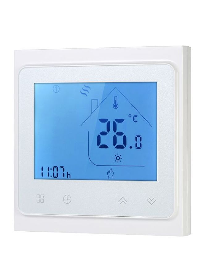 ترموستات مزود بشاشة لمس حرارية كهربية قابل للبرمجة H22278 أبيض
