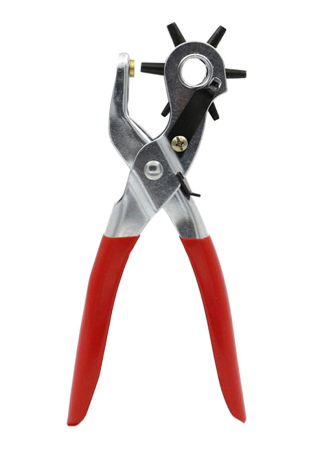 Generic Revolving Multifunction Punch Tool Red/Silver 