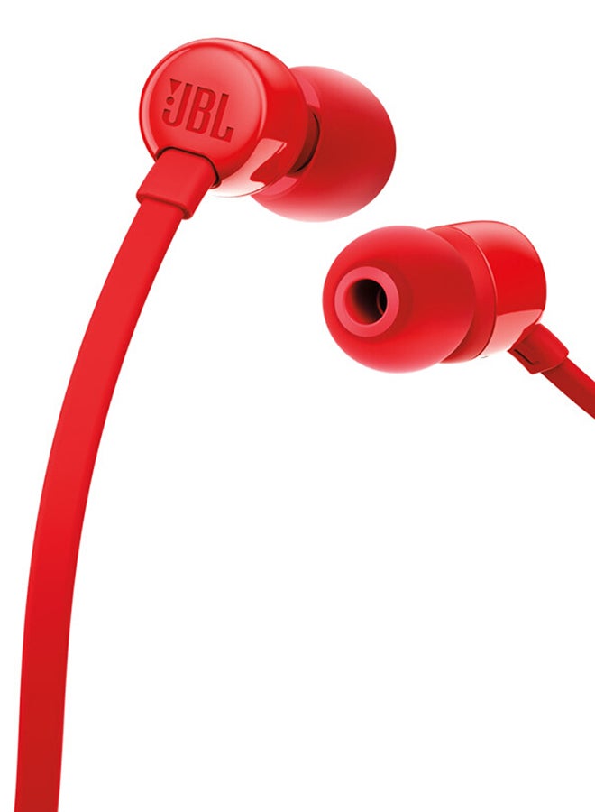 جي بي إل سماعة أذن داخلية تون 110 سلكية مع ميكروفون أحمر - Image 3