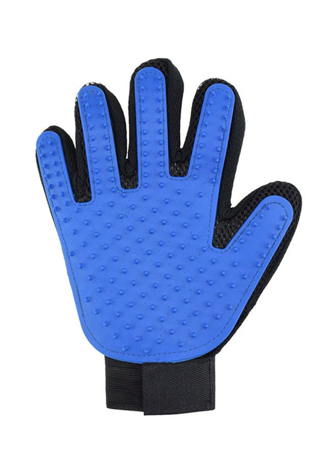 Generic Gloves Pet Dog Wash Brush Bathtub Cleaning Massage Set Blue/Grey 12 x 8 x 9centimeter