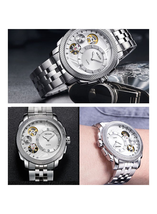 MEGIR men Non Mechanical Fashion Business Sports Hollow Watch - Image 2