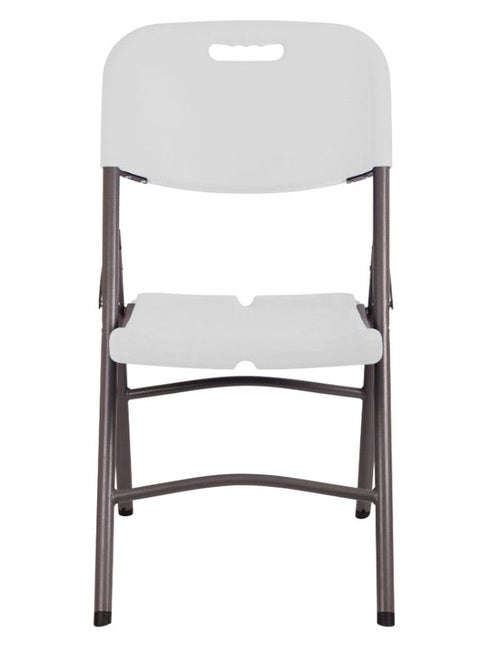 Metal And Rattan Folding Chair 50Lx87Wx45H , Grey