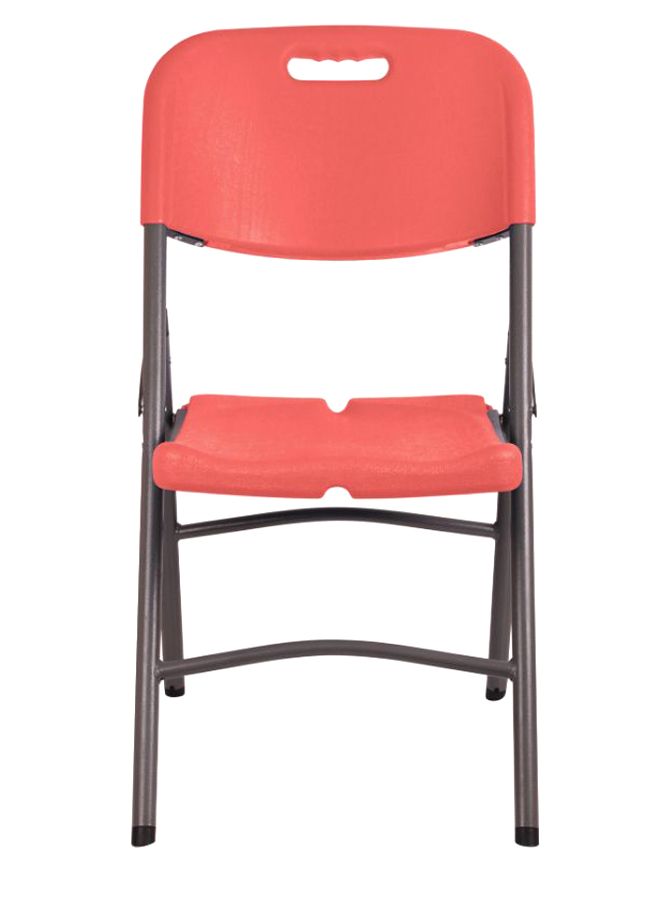 Mintra Metal Folding Chair Red/Grey 113 x 48centimeter