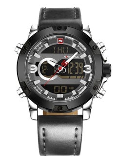 NAVIFORCE Men's Leather Analog & Digital Watch NAVIFORCE 9097 - 47 mm - Black  - Image 1