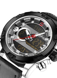 NAVIFORCE Men's Leather Analog & Digital Watch NAVIFORCE 9097 - 47 mm - Black  - Image 2