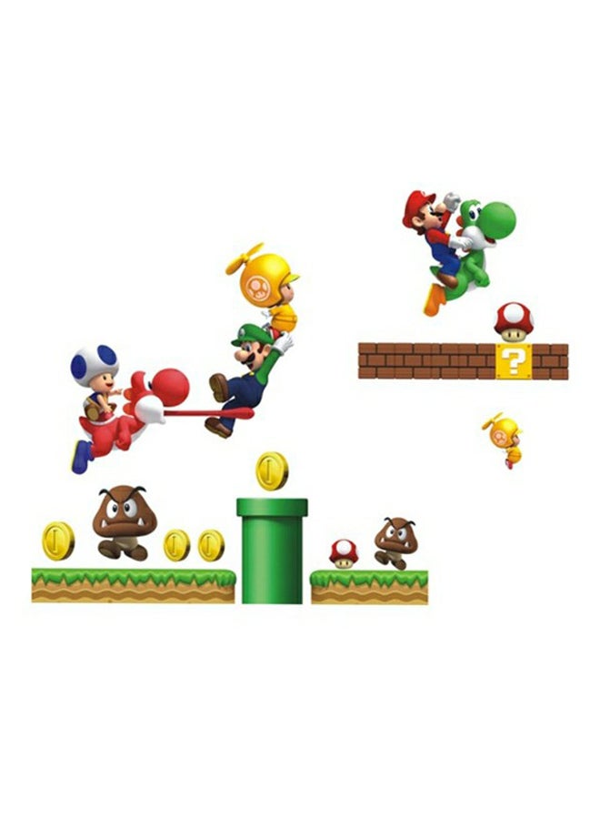Super Mario Bros Wall Sticker Multicolour 180x250cm
