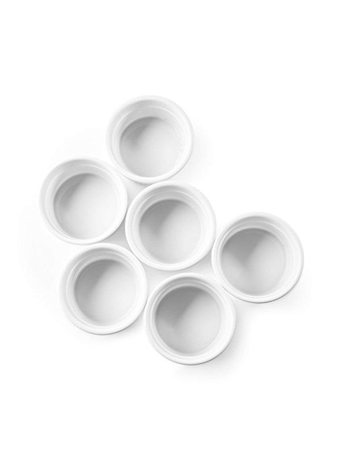 Bellemain 6-Piece Porcelain Ramekins Set White 10 x 4.3 x 2.7inch  - Image 2