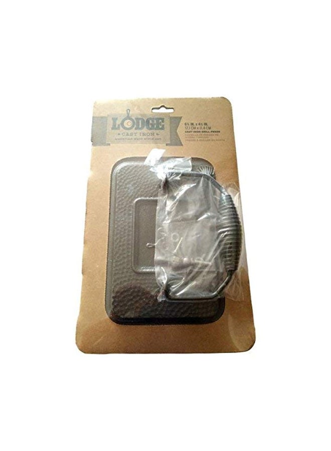 لودج لوح ضغط للشواية، مصنوع من حديد الزهر أسود 6.75x3.5بوصة  - Image 3