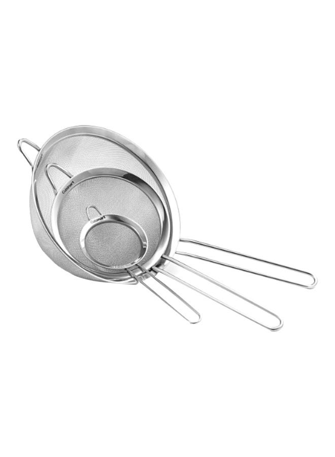 كويزينارت طقم مصفاة ستانلس ستيل 3 قطع فضي 15.2x5.1x8بوصة  - Image 1