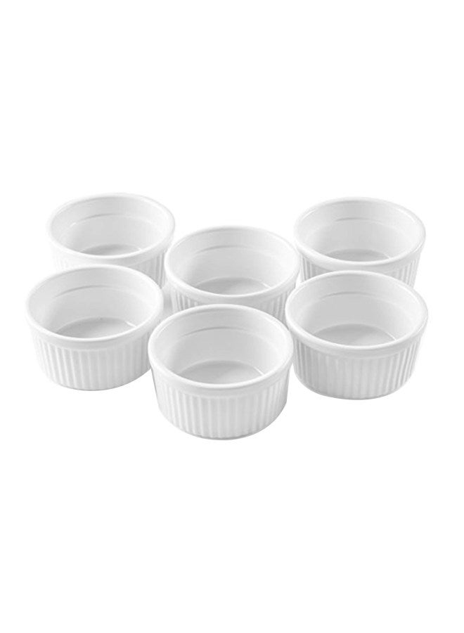 Bellemain 6-Piece Porcelain Ramekins Set White 10 x 4.3 x 2.7inch  - Image 1