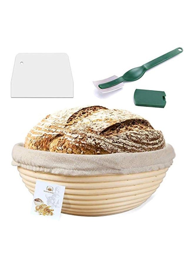WERTIOO Banneton Proofing Basket Beige 9.2x9.2x4inch  - Image 3