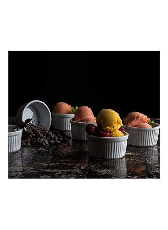Bellemain 6-Piece Porcelain Ramekins Set White 10 x 4.3 x 2.7inch  - Image 4