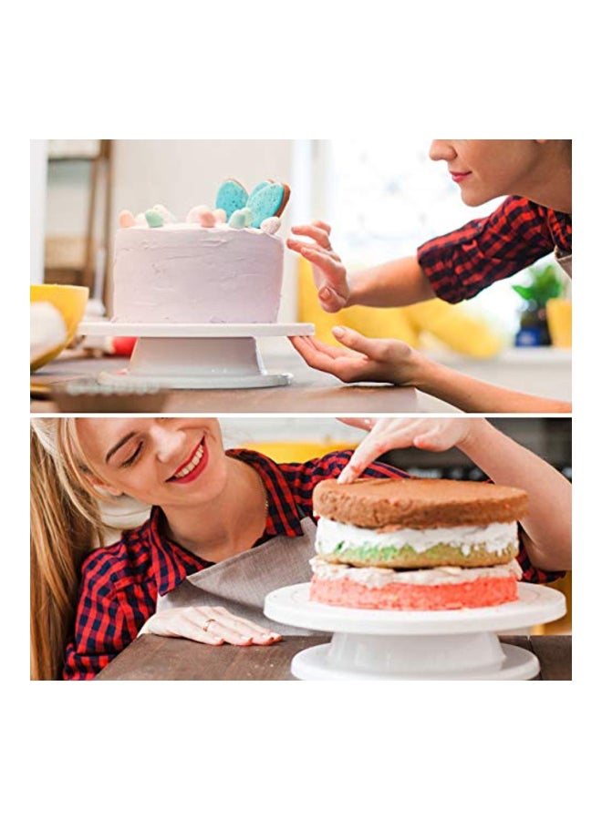 Kootek Rotating Cake Turntable White 11.1x2.9x11.3inch  - Image 5