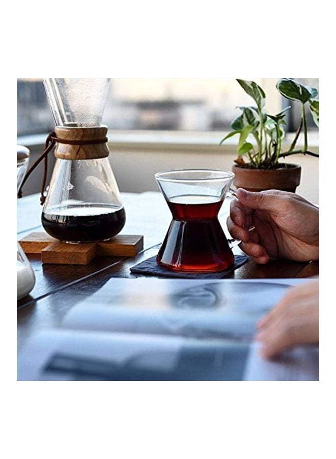 Chemex Pour-Over Glass Coffeemaker Clear/Brown 9.8x4.9x0.9inch - Image 4