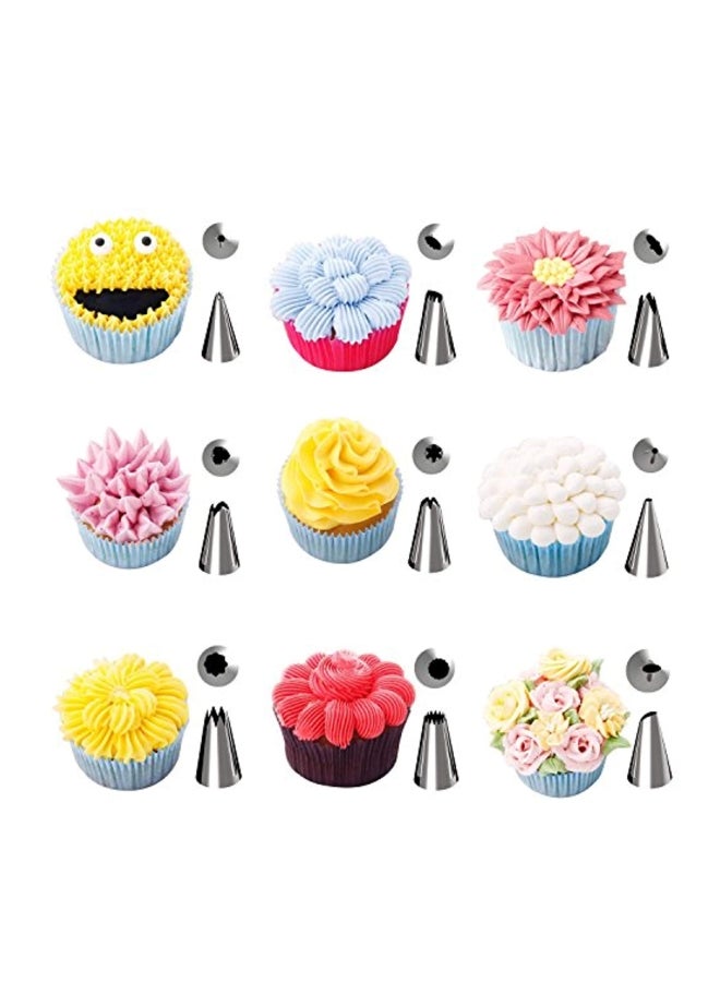 Kootek 42-Piece Cake Decorating Kit Set Silver/Blue - Image 5