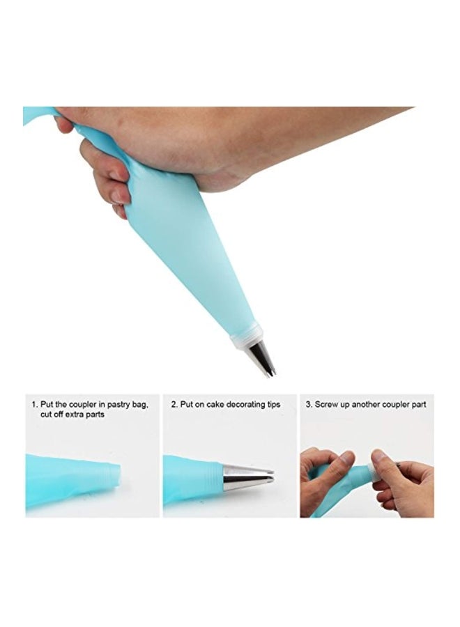 Kootek 42-Piece Cake Decorating Kit Set Silver/Blue - Image 3