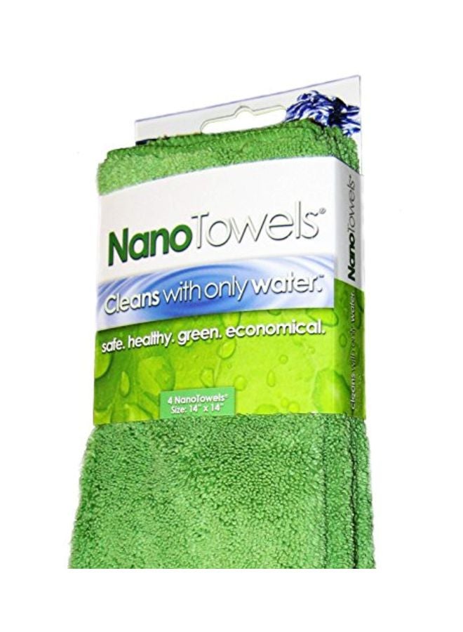Life Miracle 4-Piece Nano Towel Green 14x14x14inch - Image 1