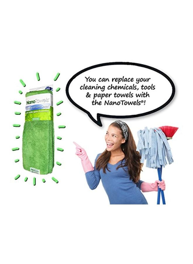 Life Miracle 4-Piece Nano Towel Green 14x14x14inch - Image 4