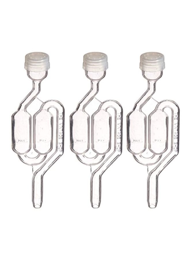 Vintage Shop 3-Piece Twin Bubble Airlock Set Clear 6.7x2.2x0.6inch