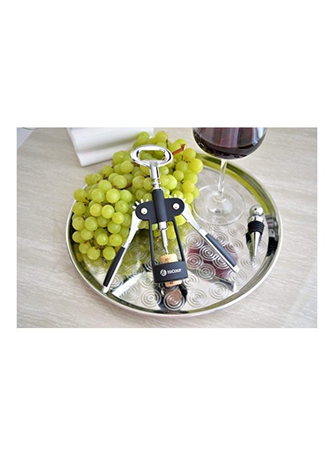 HiCoup Kitchenware Wing Corkscrew Opener Silver/Black 5.6 x 2.1 x 9.5inch  - Image 5