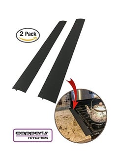 Capparis 2-Piece Stove Counter Gap Cover Black 21 x 2 x 0.4inch  - Image 2