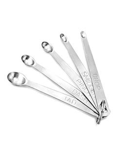 Measuring Spoons Set Silver 5x1x0.4inch