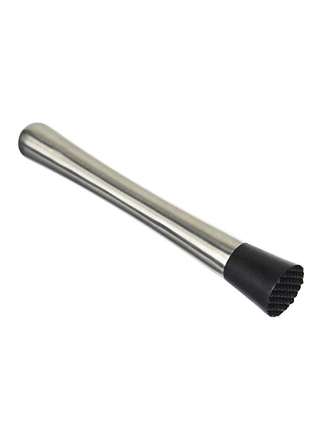HQY Cocktail Muddler Silver/Black 8inch  - Image 1