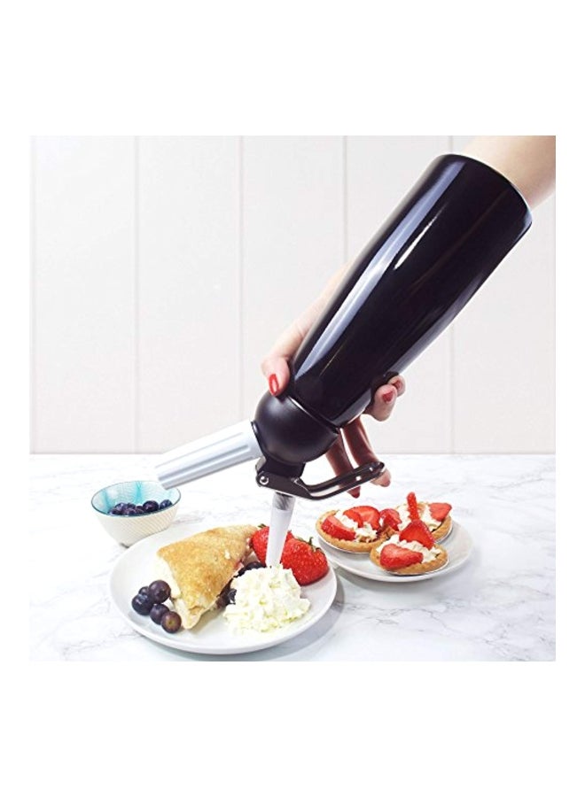 Impeccable Culinary Objects (ICO) Aluminium Cream Whipper Black/Silver 3.7x3.7x12.8inch  - Image 3