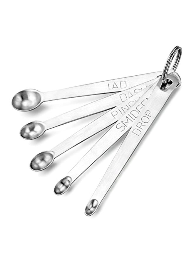 New Star Foodservice Measuring Spoons Set Silver 5x1x0.4inch  - Image 2